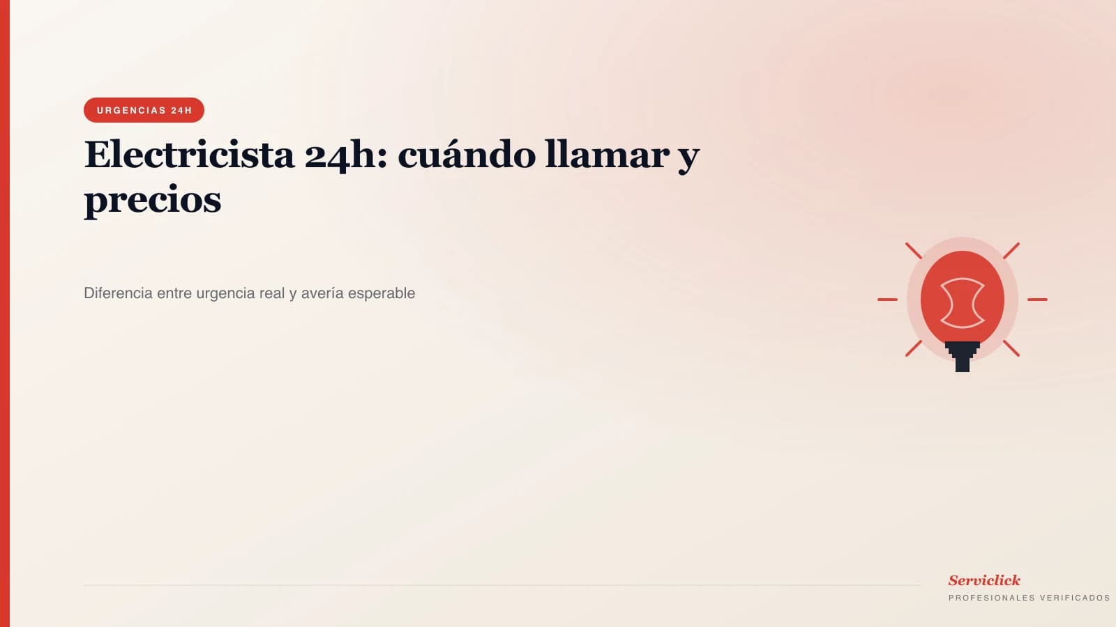 Electricista 24h: cuándo llamar y precios