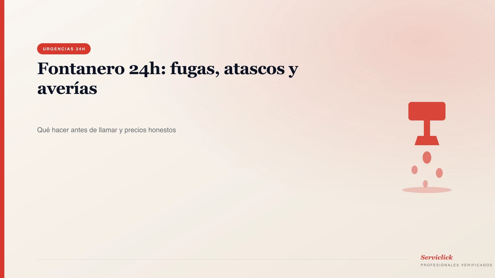 Fontanero 24h: fugas, atascos y averías