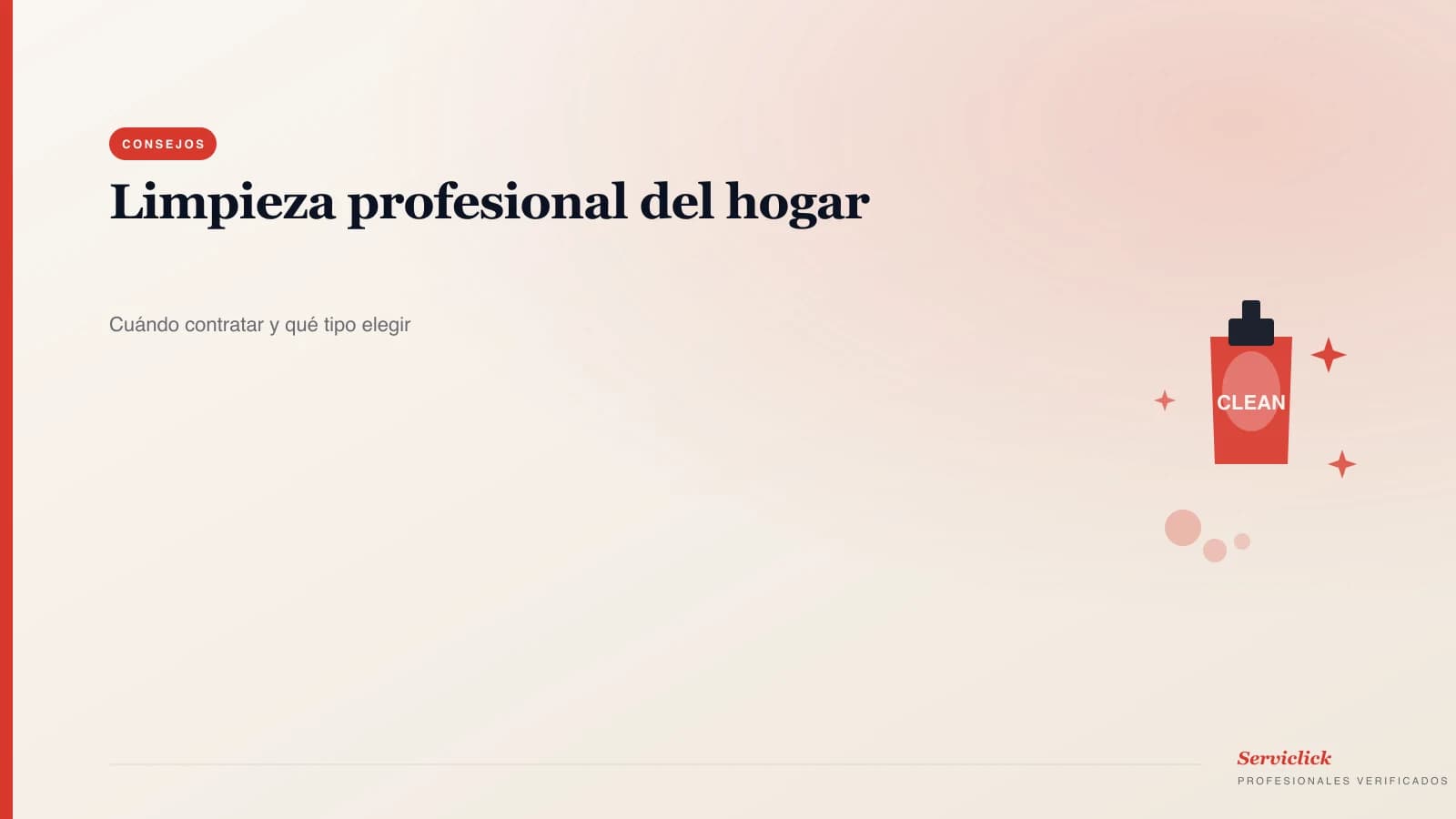 Limpieza profesional del hogar